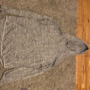 Hooded sweater workout jacket